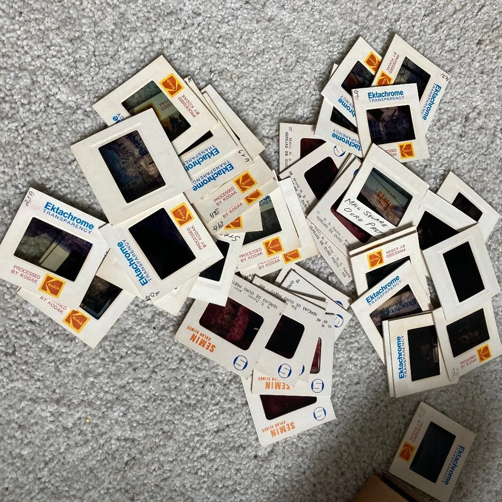 Lot of vintage 70s slides from Ouro Preto Brazil